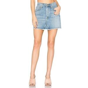 Agolde Quinn Black High Rise Mini Jean Skirt Size 26 NOWT